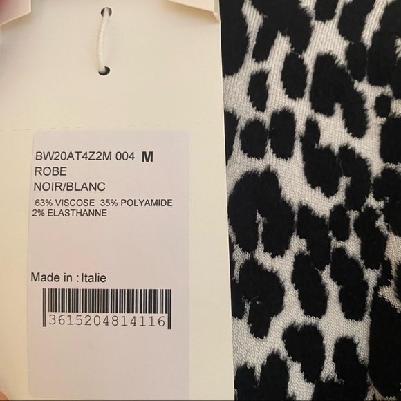 Givenchy Leopard Jacquard Print Long Sleeve Bodycon Dress Size M - Picture 2 of 5